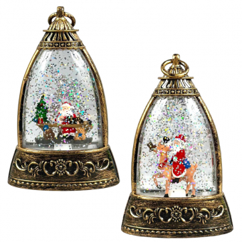 Купить Ночник «Винтажный фонарик» с водой и блёстками, 14 см оптом